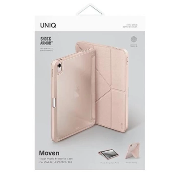 UNIQ Hülle für Moven iPad Air 10.9 (2022/2020) Antimikrobielles Rosa / Blush Pink
