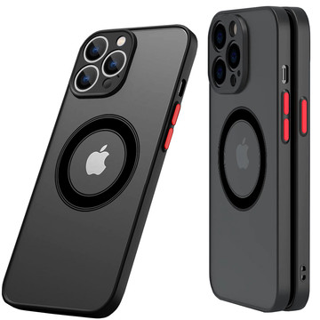Case für Apple iPhone 13 Pro Max Alogy Hybrid Mag Case für MagSafe mit Kameraschutz mattschwarz