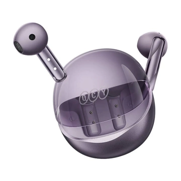 TWS QCY AilyBuds Clear T32-Ohrhörer (lila)