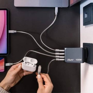 Verbatim GaN 100W Wandladegerät 3xUSB-C/USB-A-Adapter