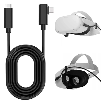 Kabel für VR-Brille Alogy USB Type-C 5m Kabel für Oculus Link Quest 1 2 Schwarz