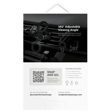 Uchwyt Samochodowy UNIQ Trelix Car Magnetyczny na Kratkę Czarny