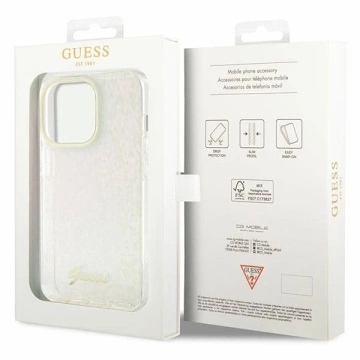 Etui Guess GUHCP15XHDECMP für iPhone 15 Pro Max 6,7" rot/rosa Hardcase IML Faceted Mirror Disco Iridescent