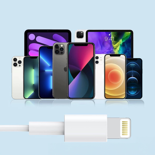 Słuchawki douszne przewodowe Lightning do iPhone 14/13/12/11/PRO/MAX/XS/XR/X/SE z mikrofonem EarPhones Białe