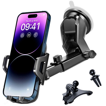 Alogy 3-in-1-Autotelefonhalter für die Windschutzscheibe, das Armaturenbrett, den Cockpit-Organizer