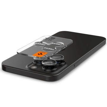 2 x Spigen Optik.TR „Ez Fit“ Kameraschutz für iPhone 14 Pro / Pro Max / 15 Pro / Pro Max, kristallklar