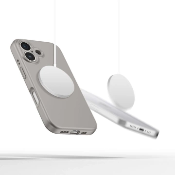 Etui Tech-Protect Liquid Silicone MagSafe iPhone 16e Steingrau