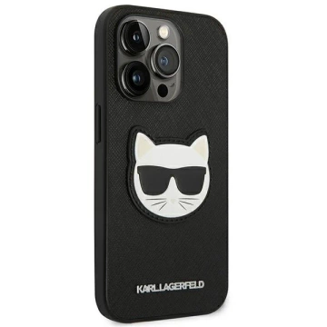 Etui Karl Lagerfeld KLHCP14XSAPCHK do iPhone 14 Pro Max 6,7" hardcase Saffiano Choupette Head Patch czarny/black