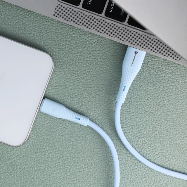 Kabel USB-A – USB-C 66W Forcell F-Energy Silicone 1 m C342 niebieski