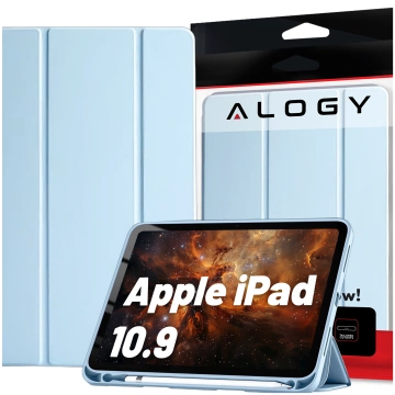 Etui do Apple iPad 11gen. 11" 2025 / 10gen. 10.9" 2022 obudowa na tablet Alogy Smart Case Pencil Holder Niebieskie