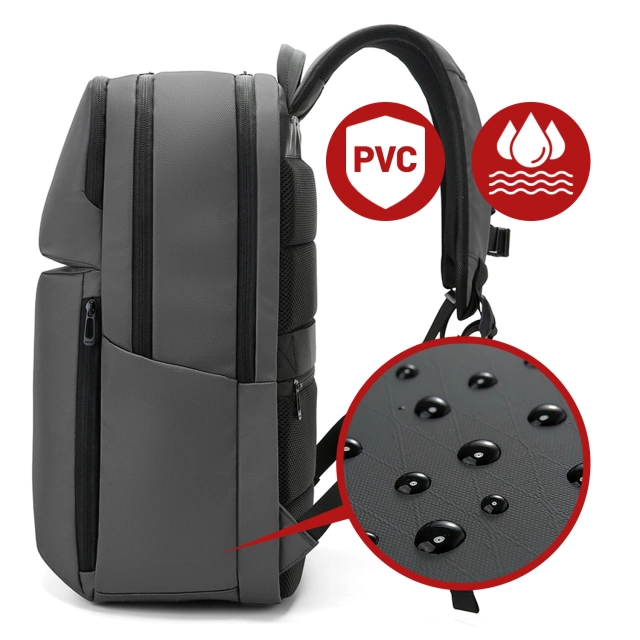 Plecak wodoodporny Bange 26L na laptopy do 15.6" – pojemny i wygodny, odporny i oddychający, miejski i podróżny do pracy i samolotu, unisex – Szary