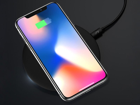 USAMS 10W US-CD24 iPhone 8 X MFI Induktionsladegerät schwarz