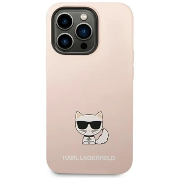 Etui Karl Lagerfeld KLHCP14XSLCTPI do iPhone 14 Pro Max 6,7" hardcase Silicone Choupette Body jasnoróżowy/light pink