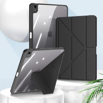 Dux Ducis Magi Hülle für iPad Air (5. Generation) / (4. Generation) Smart Cover mit Ständer und Aufbewahrung für Apple Pencil schwarz