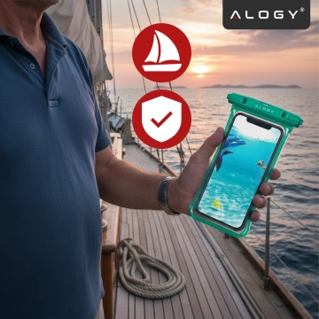 Handyhülle Wasserdichtes Gehäuse Alogy universal IPX8 bis 6,5 Schwarz