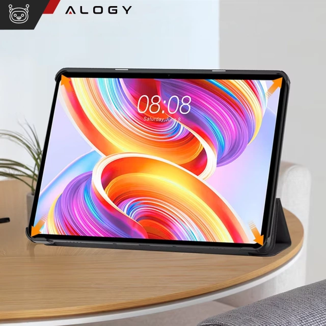 Etui na tablet Lenovo Tab M10 3gen 3 GEN 10.1 2022 TB328FU TB328XU obudowa Case Alogy Book Cover Szare + Szkło + Rysik