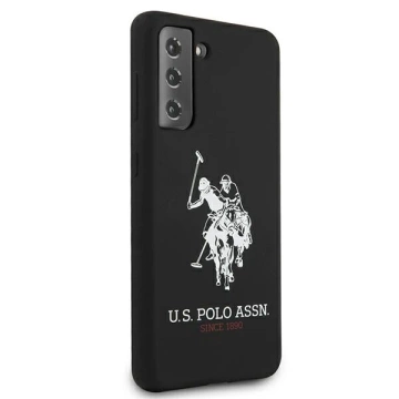 US Polo Silikon Logo Handyhülle für Samsung Galaxy S21 schwarz/schwarz