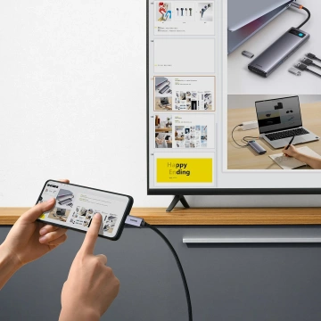 Baseus High Definition Series Adapterkabel USB Typ C - HDMI 2.0 4K 60Hz 1m schwarz (WKGQ010001)