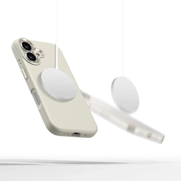 Etui für iPhone 16 Tech-Protect Silikon Pure MagSafe Cosmic Latte