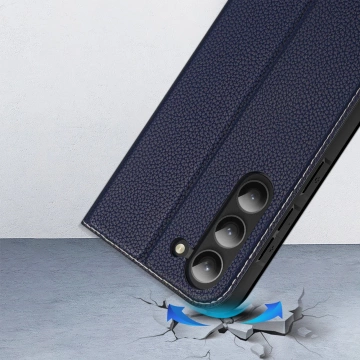 Dux Ducis Skin X2 Schutzhülle für Samsung Galaxy S23 Flip Cover Wallet Stand blau