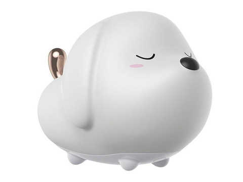 Baseus Nachttischlampe für ein Kind, Silikon-LED-Hund, weiß