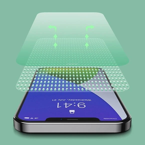 Baseus 2x zielone szkło hartowane 0,15 mm z filtrem Anti Blue Light iPhone 12 mini (SGAPIPH54N-LP02)