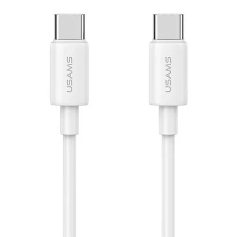 Kabel USAMS SJ711 USB-C do USB-C 1m, 60W, biały, Fast Charging YD Series