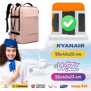 Bange wasserdichter Rucksack für 15,6-Zoll-Laptop, Stadtreisender, 45 x 30 x 16 cm, für Arbeit, Flugzeug, Herren, Damen, mit USB-Anschluss Schwarz