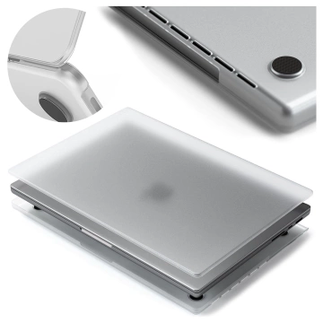 Schutzhülle für Apple MacBook Pro 16 - M1/M2/M3/M4 2021-2024 2025 Alogy AirGuard™ Flexible Hülle Matt Transparent Weiß