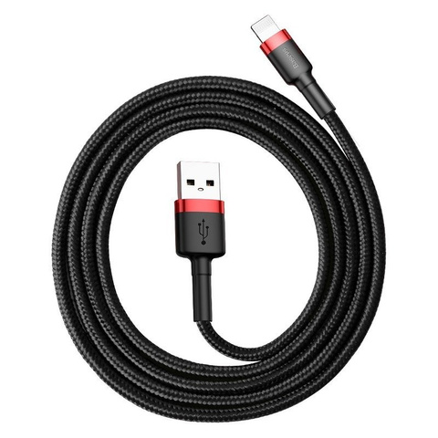 Baseus Cafule Lightning USB 2.4A Kabel 50cm (schwarz und rot)