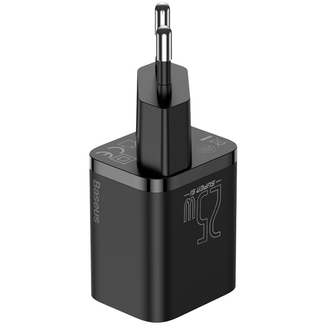 Ładowarka sieciowa zasilacz Baseus Super Si USB-C Type C PD 25W Czarna