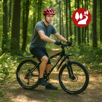 Plattform-Fahrradpedale für MTB-Fahrräder, Aluminium 9/16" Schwarzes Aluminium-Set [2 Stk.]