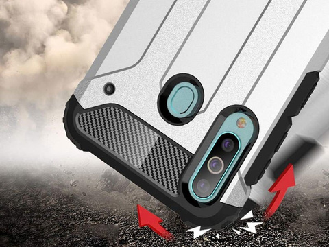 Etui Alogy Hard Armor für Samsung Galaxy A60/M40 Silber