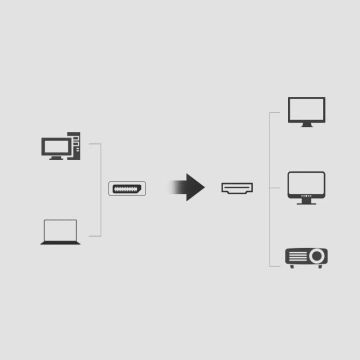 UGREEN Unidirektionales DisplayPort-zu-HDMI-Kabel 4K 30 Hz 32 AWG 2 m Schwarz (DP101 10202)