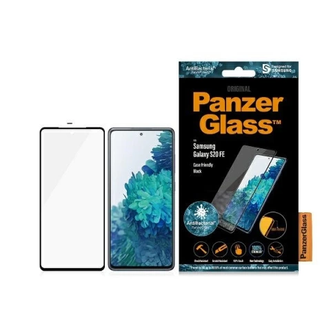 Szkło PanzerGlass E2E Microfracture do Sam S20 FE G781 Case Friendly Finger Print AntiBacterial czarny/black