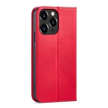 Magnet Fancy Case Case für iPhone 13 Pro Max Tasche Brieftasche Kartenhalter Rot