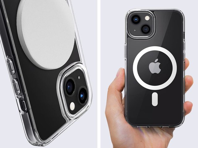 Etui obudowa Spigen Ultra Hybrid Mag do Apple iPhone 13 Mini White + Szkło