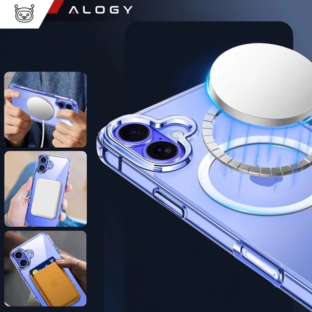 Etui do Apple iPhone 16 Plus obudowa Alogy Anti-Shock Hybrid Case do MagSafe + szkło hartowane