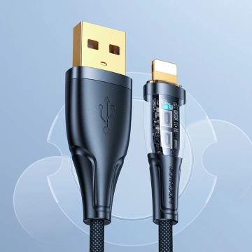 Joyroom Schnellladekabel mit Smart Switch USB-A - Lightning 2.4A 1.2m schwarz (S-UL012A3)