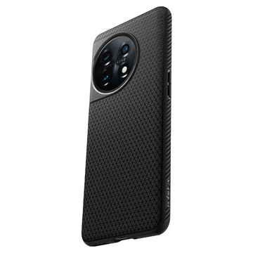Schützende Spigen Liquid Air Handyhülle für OnePlus 11 5G Mattschwarz