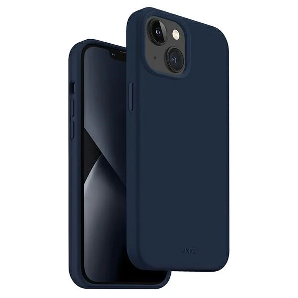 UNIQ etui Lino do Apple iPhone 14 6,1" niebieski/marine blue
