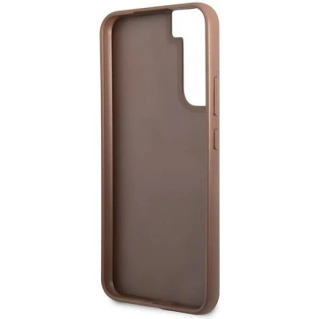 Etui Guess GUHCS23SG4GFBR für Samsung Galaxy S23 S911 brązowy/brown Hard Case 4G Metal Gold Logo