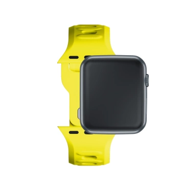 Smartwatch-Zubehör 3mk Silikon-Uhrenarmband für Apple Watch 42/44/45/49 mm Gelb