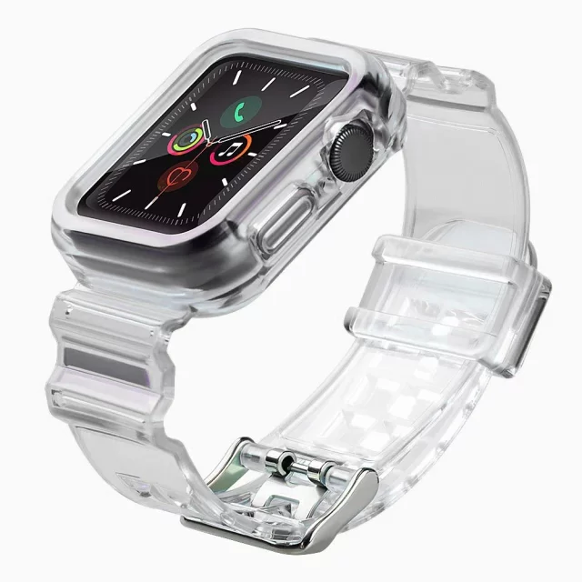 Strap Light Set Silikonband Strap Armband Bangle Case für Watch 3 42mm / Watch 2 42mm Schwarz