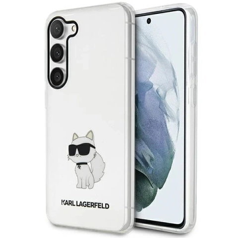 Handyschutzhülle Karl Lagerfeld KLHCS23MHNCHTCT für Samsung Galaxy S23 Plus S916 transparente Hardcase Ikonik Choupette