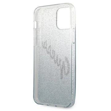 Guess GUHCP12LPCUGLSBL iPhone 12 Pro Max 6,7" niebieski/blaues Hardcase Glitter Gradient Script