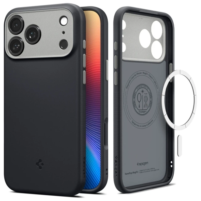 Etui Spigen Nano Pop Mag MagSafe iPhone 17 Pro Czarny/Szary