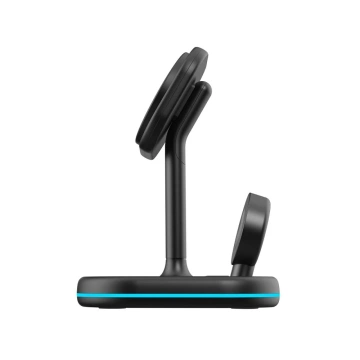 Ładowarka Bezprzewodowa indukcyjna QI15W-A27 3IN1 Magnetic MagSafe Wireless Charger do iPhone/AirPods/Watch Czarna