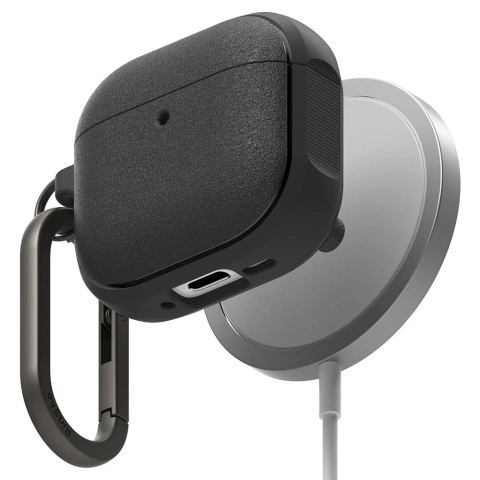 Etui do Apple AirPods 4 Ringke Onyx MagSafe Black + Karabińczyk