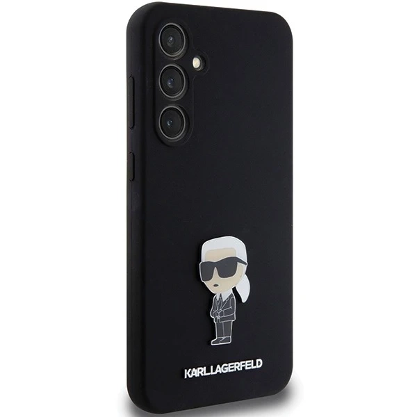 Etui Karl Lagerfeld KLHCS23FEMHKNPK do Samsung Galaxy S23 FE S711 czarny/black Silicone Ikonik Metal Pin